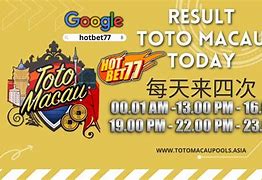 Live Toto Macau 4D Hari Ini Jam 00.00